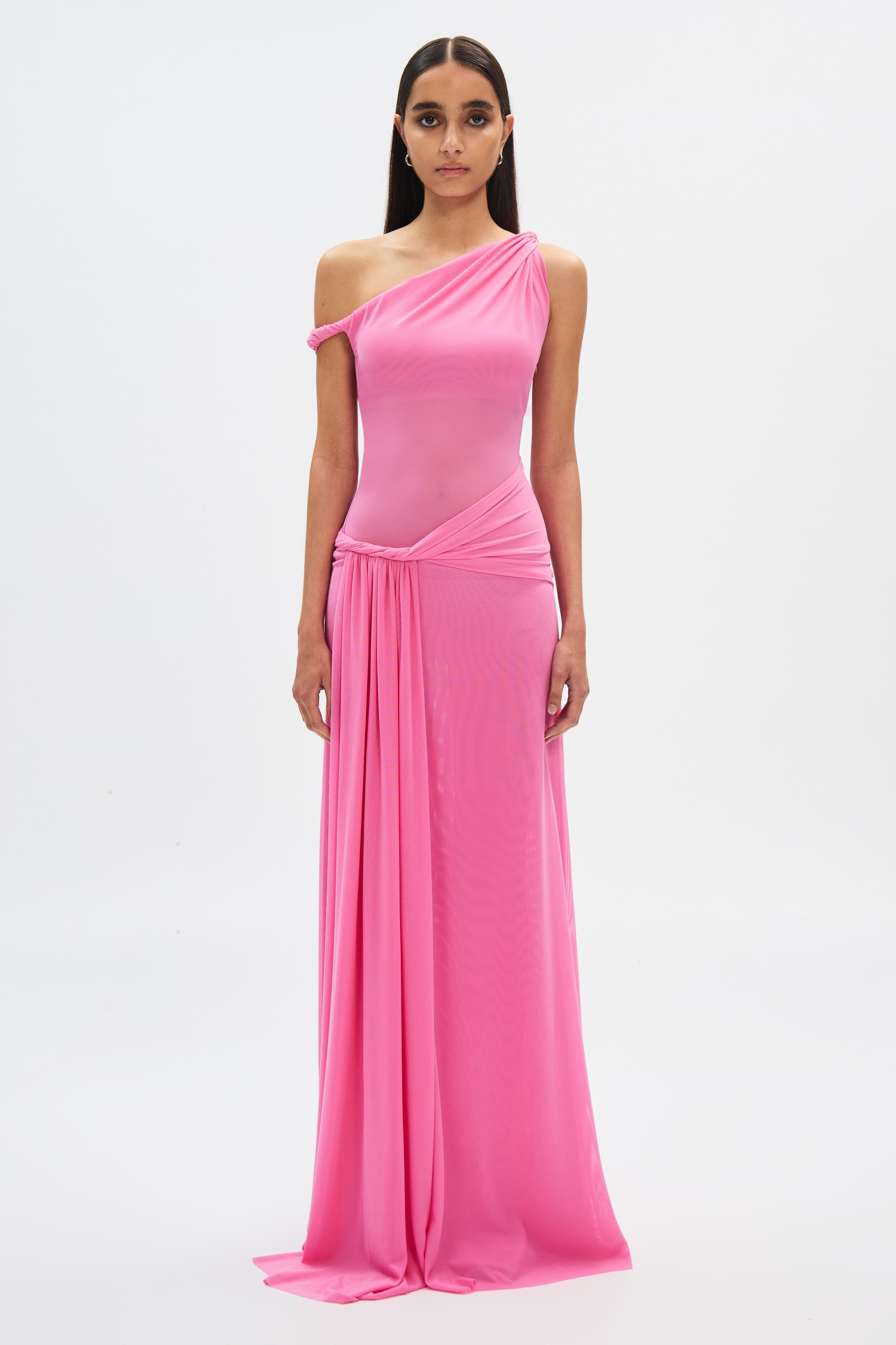 Sisal Mesh Maxi Dress - Orchard Pink